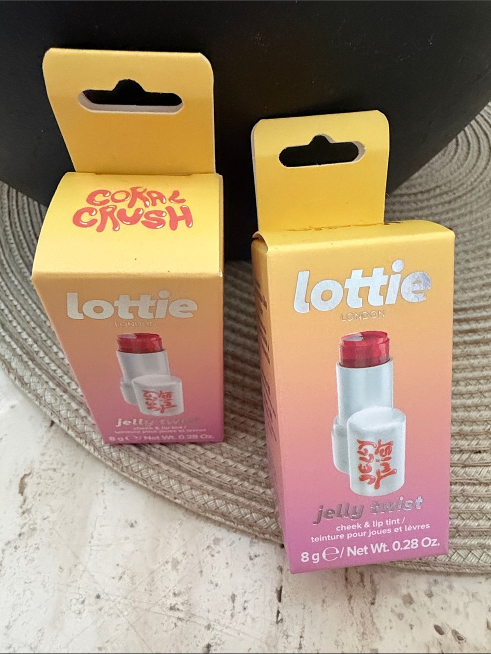 Lottie London Jelly Twist Cheek & Lip Tint — Coral Crush Travel size Duo